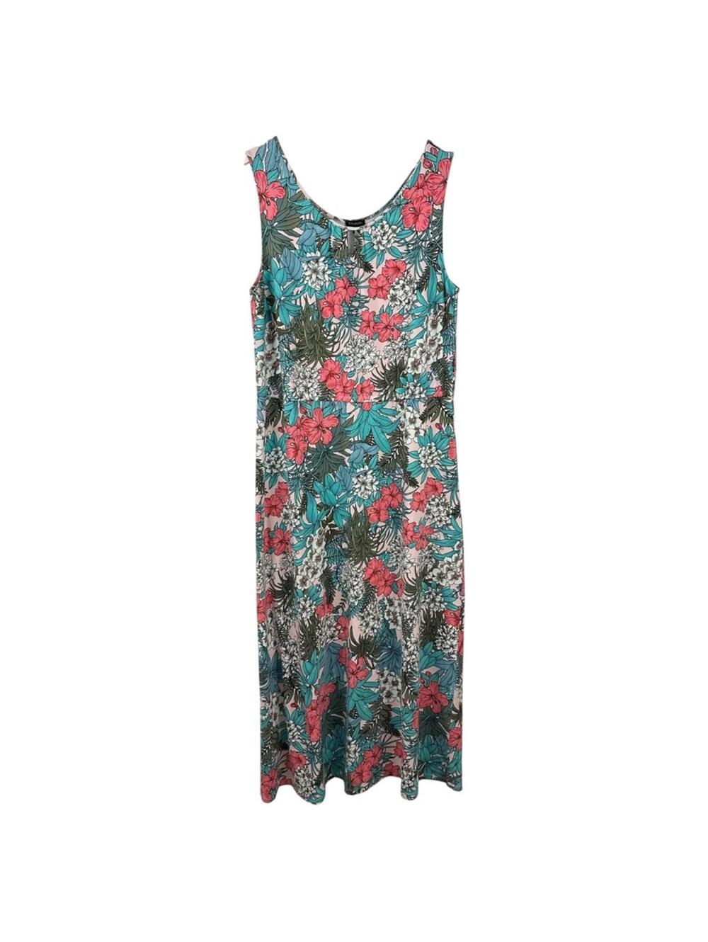 Talbots Maxi Dress Sleeveless Floral Women's Size XL